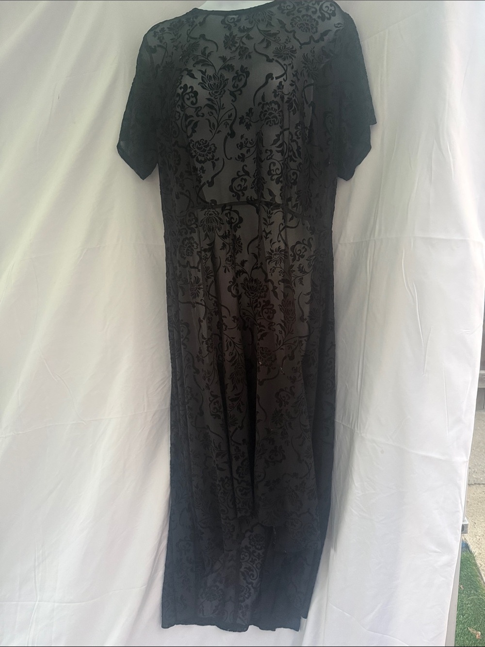 City Chic Black Velvet Devore Maxi Dress
